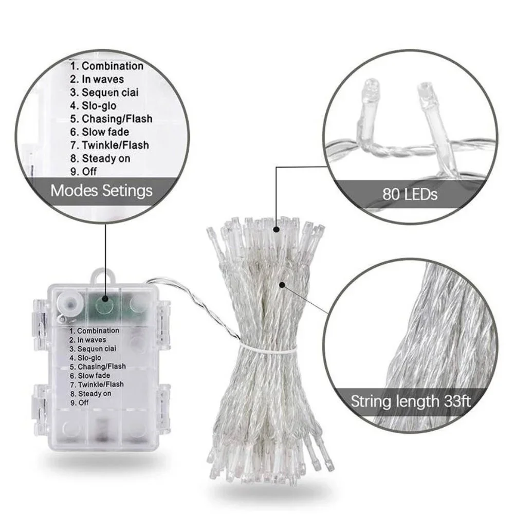 12 Pack Ivy Garland Hanging Plant 84 feet with 80 LED String Lights